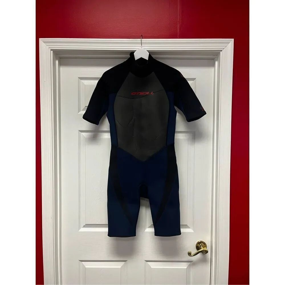 O’Neill 2MM Reactor S/S Men’s Wetsuit  Black & Navy Wetsuit Sz M